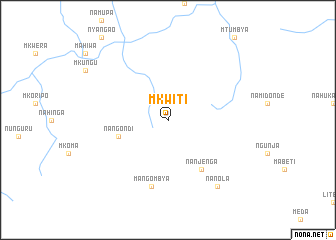 map of Mkwiti