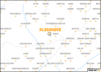 map of Mladá Hora