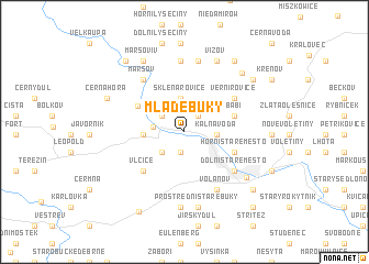 map of Mladé Buky