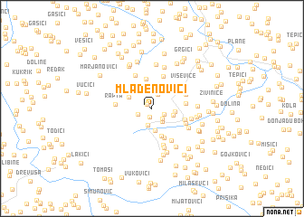 map of Mladenovići