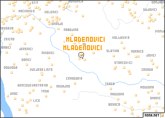 map of Mlađenovići