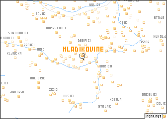 map of Mladikovine