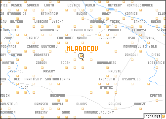 map of Mladočov