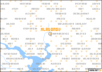 map of Mladoňov