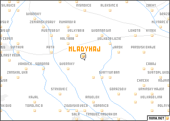 map of Mladý Háj