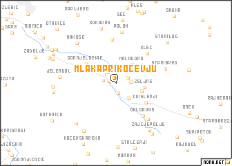 map of Mlaka pri Kočevju