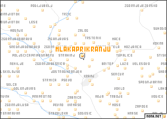 map of Mlaka pri Kranju