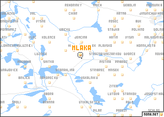 map of Mláka