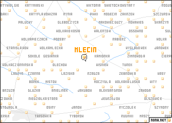 map of Mlęcin