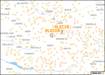 map of Mlečva