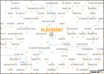 map of Mlékosrby