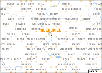 map of Mlékovice