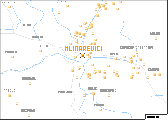 map of Mlinarevići