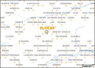 map of Mlinčan