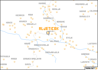 map of Mljetičak