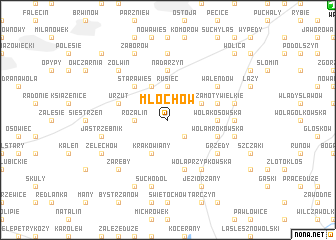 map of Młochów