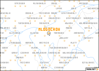 map of Młodochów