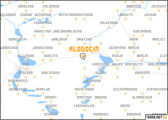 map of Młodocin