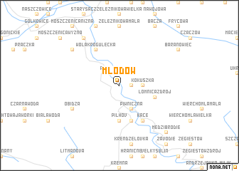 map of Młodów