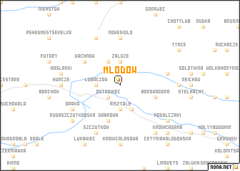 map of Młodów