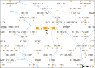 map of Mlynárovce