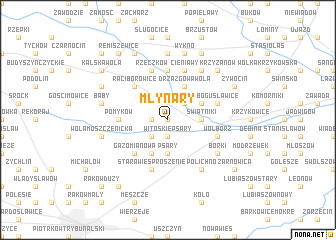 map of Młynary