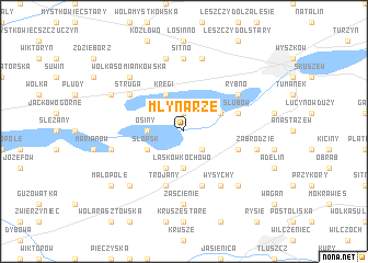 map of Młynarze