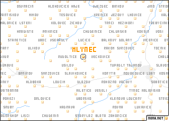 map of Mlýnec