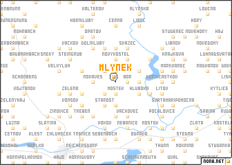 map of Mlýnek