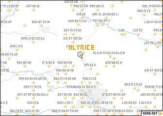 map of Mlýnice