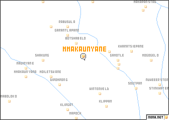 map of Mmakaunyane