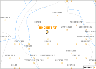 map of Mmakotse