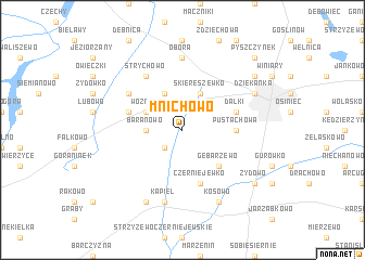 map of Mnichowo