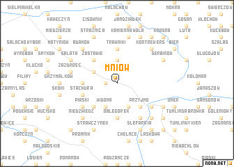 map of Mniów