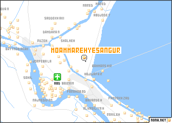 map of Mo‘ammareh-ye Şangūr