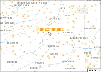 map of Moazzamābād