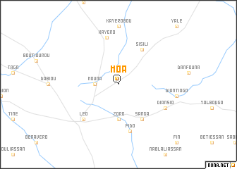 map of Moa