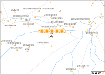 map of Mobārakābād