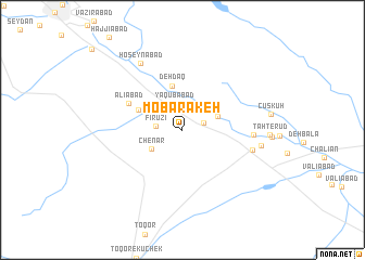 map of Mobārakeh