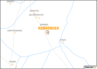 map of Mobārakeh