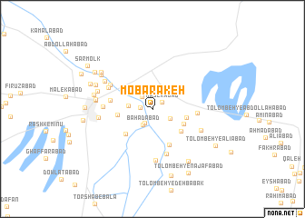map of Mobārakeh