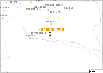 map of Mobārakīyeh