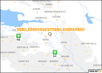 map of Mobile Parks West Mobile Home Park