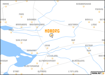map of Møborg