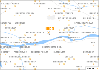 map of Moča