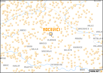 map of Močevići