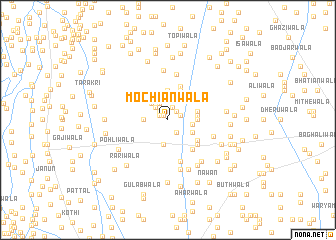 map of Mochiānwāla