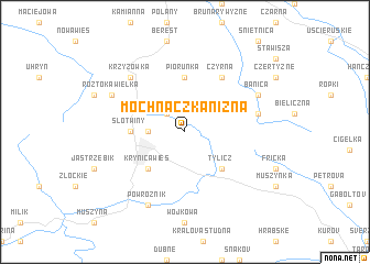 map of Mochnaczka Niżna