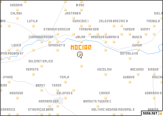 map of Močiar