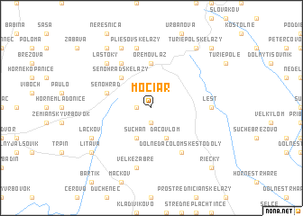 map of Močiar